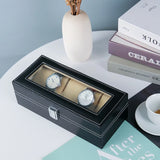 PU Leather Watch Box Jewelry Storage Organizer with Lock