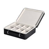 PU Leather Zipper Bag Watch Jewelry Collection Storage Box