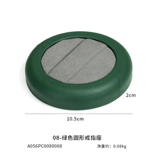 PU Leather Ring Holder Tray Necklace Display Stand Jewelry Organizer