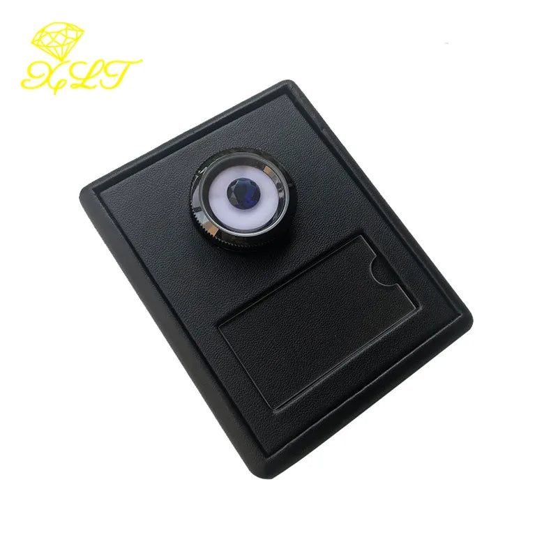 Round Gem Box With Rhinestone Display Base Jewelry Gift Box