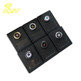 Round Gem Box With Rhinestone Display Base Jewelry Gift Box