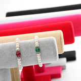 PU Velvet Jewelry Bracelet Storage Display Chain Watch T-Bar Rack Organizer