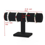 PU Velvet Jewelry Bracelet Storage Display Chain Watch T-Bar Rack Organizer