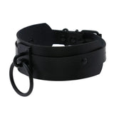 PU leather ring collar Chokers Necklaces women neck chain