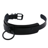 PU leather ring collar Chokers Necklaces women neck chain