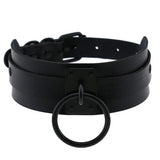 PU leather ring collar Chokers Necklaces women neck chain