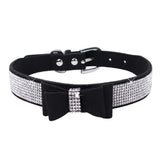 PU Punk Leather Butterfly Collar Necklace Rhinestone Choker Collar