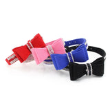 PU Punk Leather Butterfly Collar Necklace Rhinestone Choker Collar