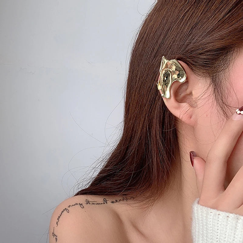 PUNKI Pink CZ Crystal Ear Cuff Clip Earrings Without Piercing