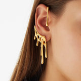 PUNKI Pink CZ Crystal Ear Cuff Clip Earrings Without Piercing