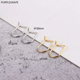 18K Copper Plated Mini French Ear Hook Earrings DIY Jewelry Accessories