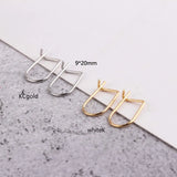 18K Copper Plated Mini French Ear Hook Earrings DIY Jewelry Accessories