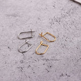 18K Copper Plated Mini French Ear Hook Earrings DIY Jewelry Accessories