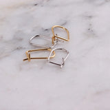 18K Copper Plated Mini French Ear Hook Earrings DIY Jewelry Accessories