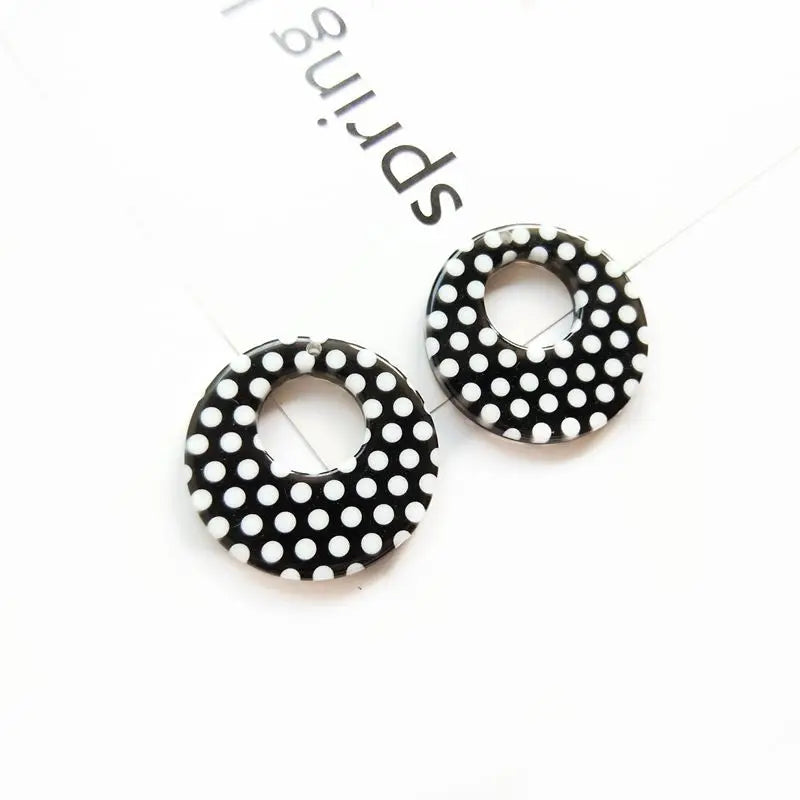 Purple Acetate Geometry Pendant DIY Earrings - Pack of 8