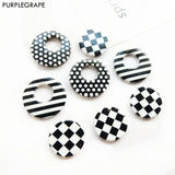 Purple Acetate Geometry Pendant DIY Earrings - Pack of 8
