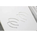 Copper Inverted V Long Ear Hook DIY Earrings - Pack of 6