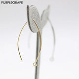 Copper Inverted V Long Ear Hook DIY Earrings - Pack of 6