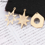 Copper Plated 18K Star Disc Accessories for DIY Jewelry