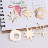 Copper Plated 18K Star Disc Accessories for DIY Jewelry