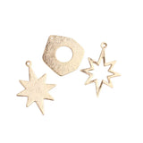 Copper Plated 18K Star Disc Accessories for DIY Jewelry