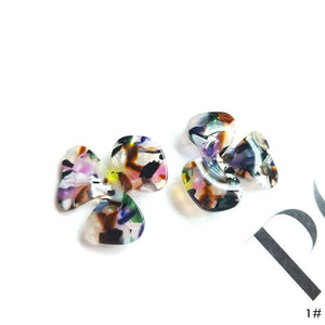 Purple Acetate Petal Earrings Set of 4