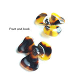 Purple Acetate Petal Earrings Set of 4