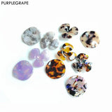 Purple Acetate Petal Earrings Set of 4