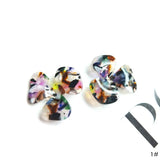Purple Acetate Petal Earrings Set of 4