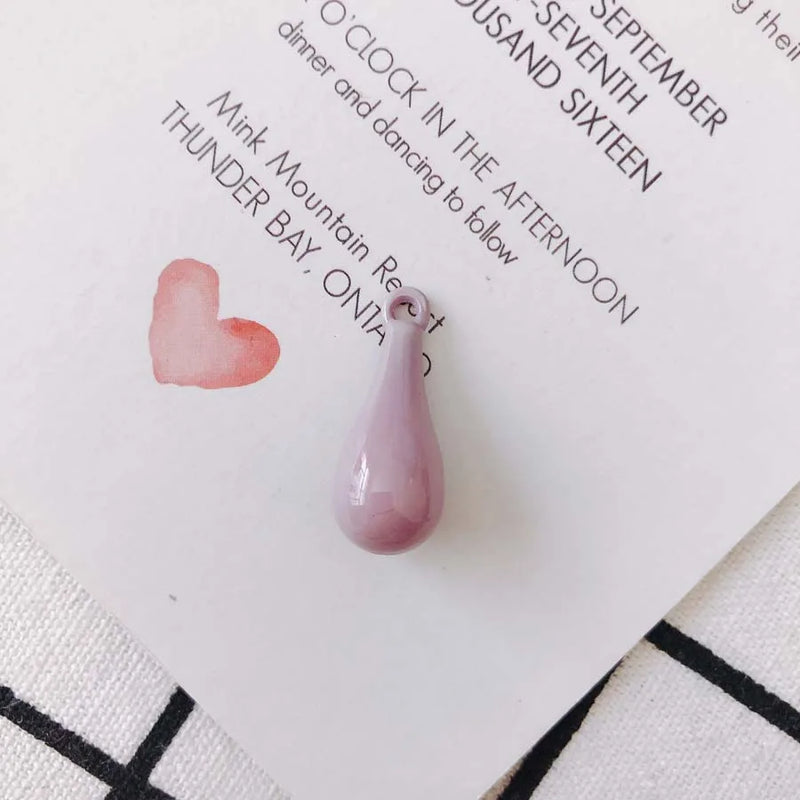 10pcs Multicolor Drop Shape Earrings Hair Accessories Keychain Pendant