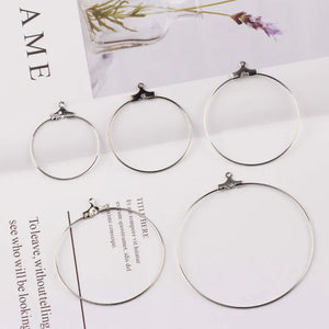 10pcs Copper Plating Round Earrings Korea Minimalist Earring Stud