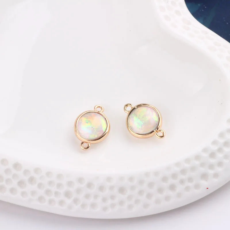 Purple Grape DIY Earrings Accessories Japanese Alloy Mermaid Water Drop Oval Pen