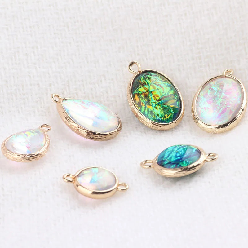Purple Grape DIY Earrings Accessories Japanese Alloy Mermaid Water Drop Oval Pen