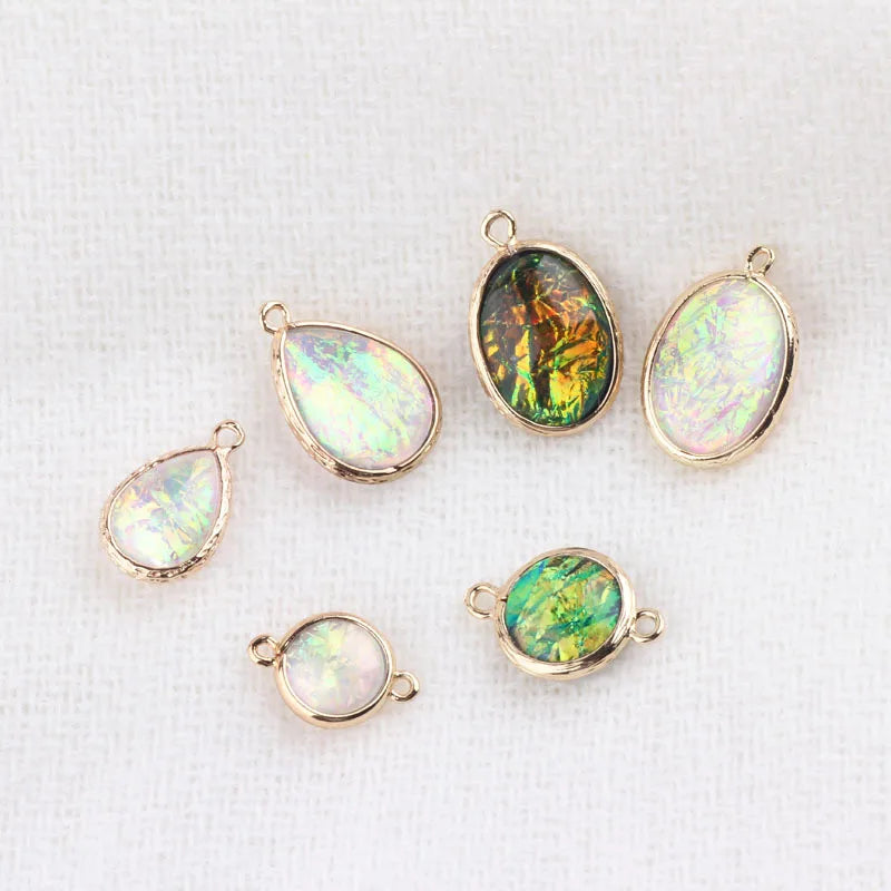 Purple Grape DIY Earrings Accessories Japanese Alloy Mermaid Water Drop Oval Pen