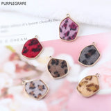 Leopard Print Geometric Jewelry Set 8 Pieces