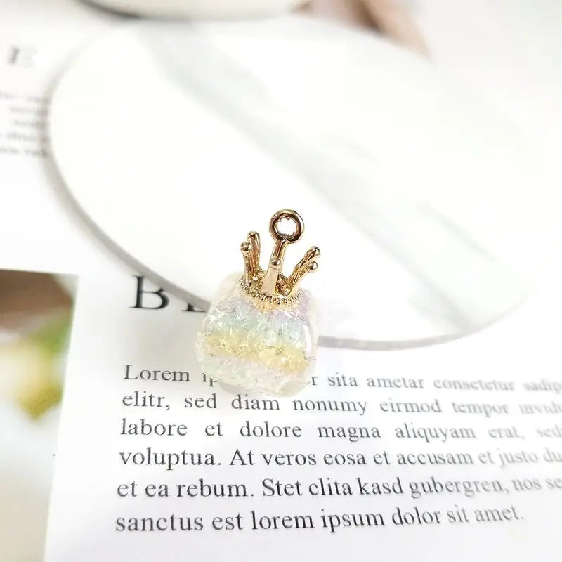 Minimalist Gem Candy 6pcs DIY Pendant Jewelry Earrings Hair Accessories Keychain