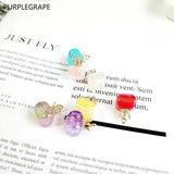 Minimalist Gem Candy 6pcs DIY Pendant Jewelry Earrings Hair Accessories Keychain