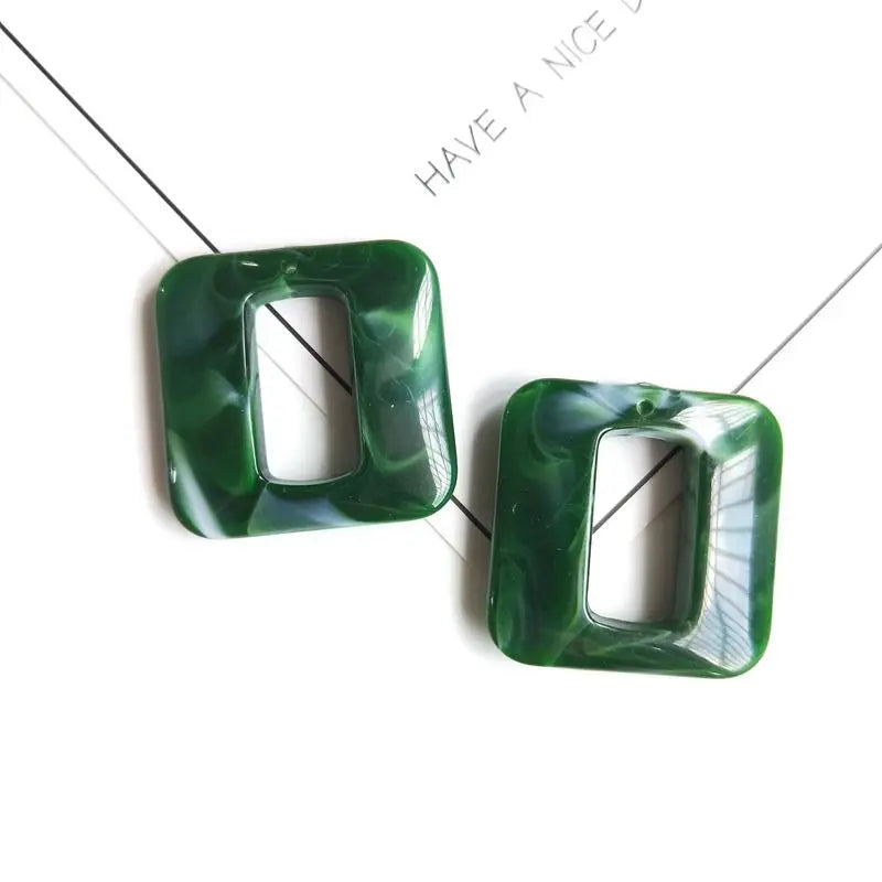 Geometric Marble Pendant Earrings DIY Accessory 6 Pack