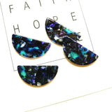 PurpleGrape Japan/Korea Geometry Acrylic Earrings Pack of 6