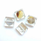 Japanese Acrylic Square Round Shell DIY Earrings Jewelry Material 8 Packs