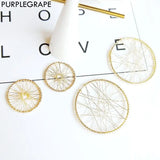 Purple Grape Circle Big Ring Earrings DIY Accessories Pack of 6