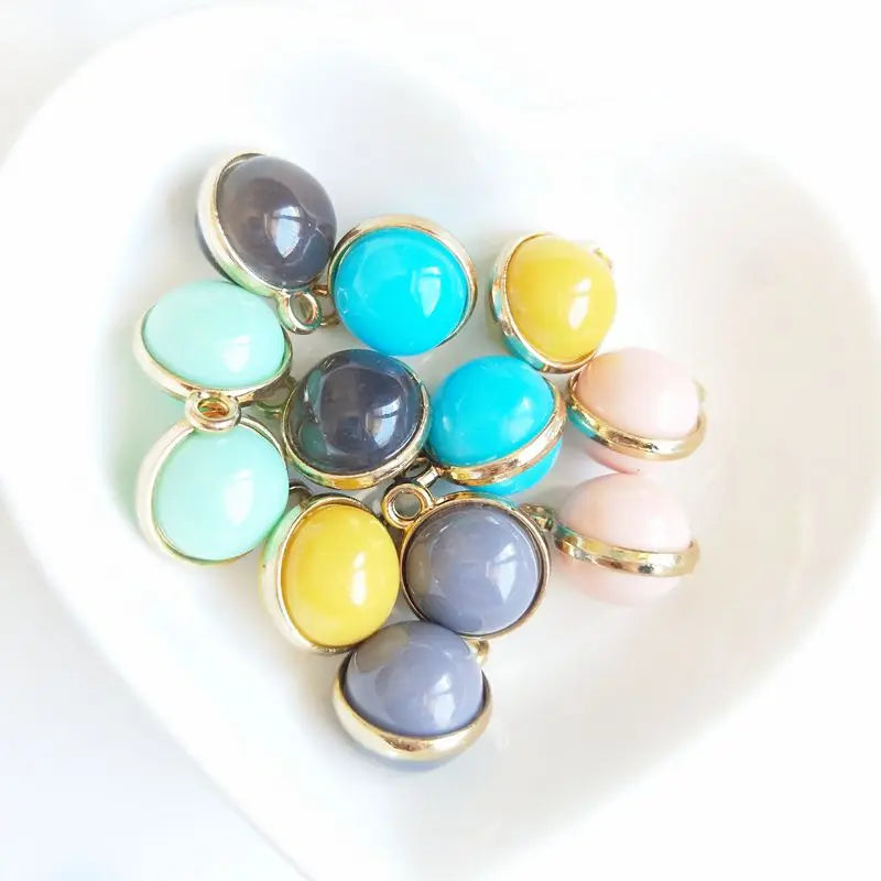 Minimalist Japanese Ball Pendant DIY Ear Accessories 12 Pack