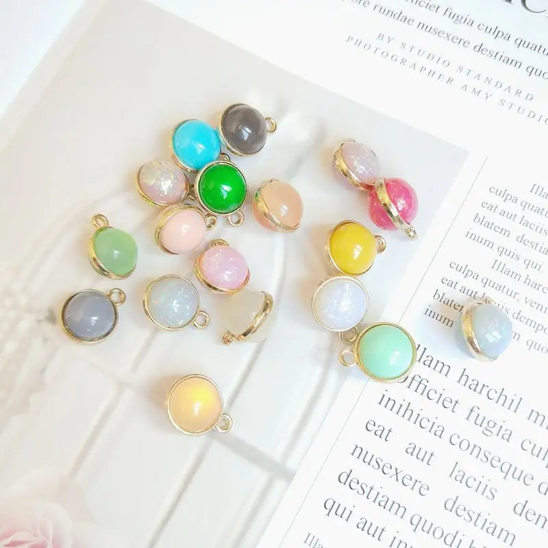 Minimalist Japanese Ball Pendant DIY Ear Accessories 12 Pack