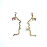 Geometric Alloy Pendant DIY Earrings Necklace Set