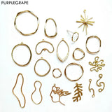 Geometric Alloy Pendant DIY Earrings Necklace Set