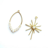 Geometric Alloy Pendant DIY Earrings Necklace Set