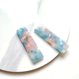 PURPLEGRAPE Minimalist acetate strip pendant earrings