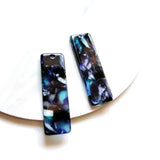 PURPLEGRAPE Minimalist acetate strip pendant earrings