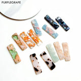 PURPLEGRAPE Minimalist acetate strip pendant earrings
