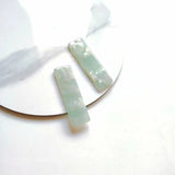 PURPLEGRAPE Minimalist acetate strip pendant earrings